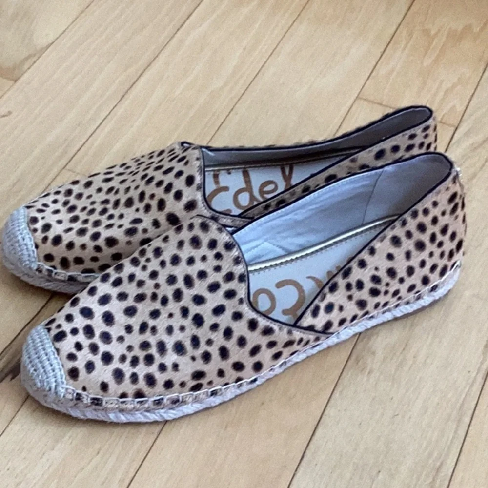 Sam Edelman Kesia animal print espadrille flats Women’s size 11.